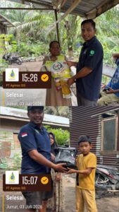 CV BJS Mitra Agrinas Palma Nusantara. Menyalurkan bantuan alat perlengkapaan sekolah dan sembako